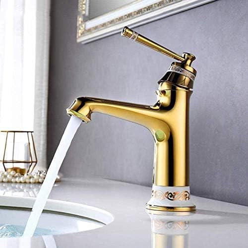 Robinet lavabo salle de bain poignée unique pour régler facilement la température de l'eau