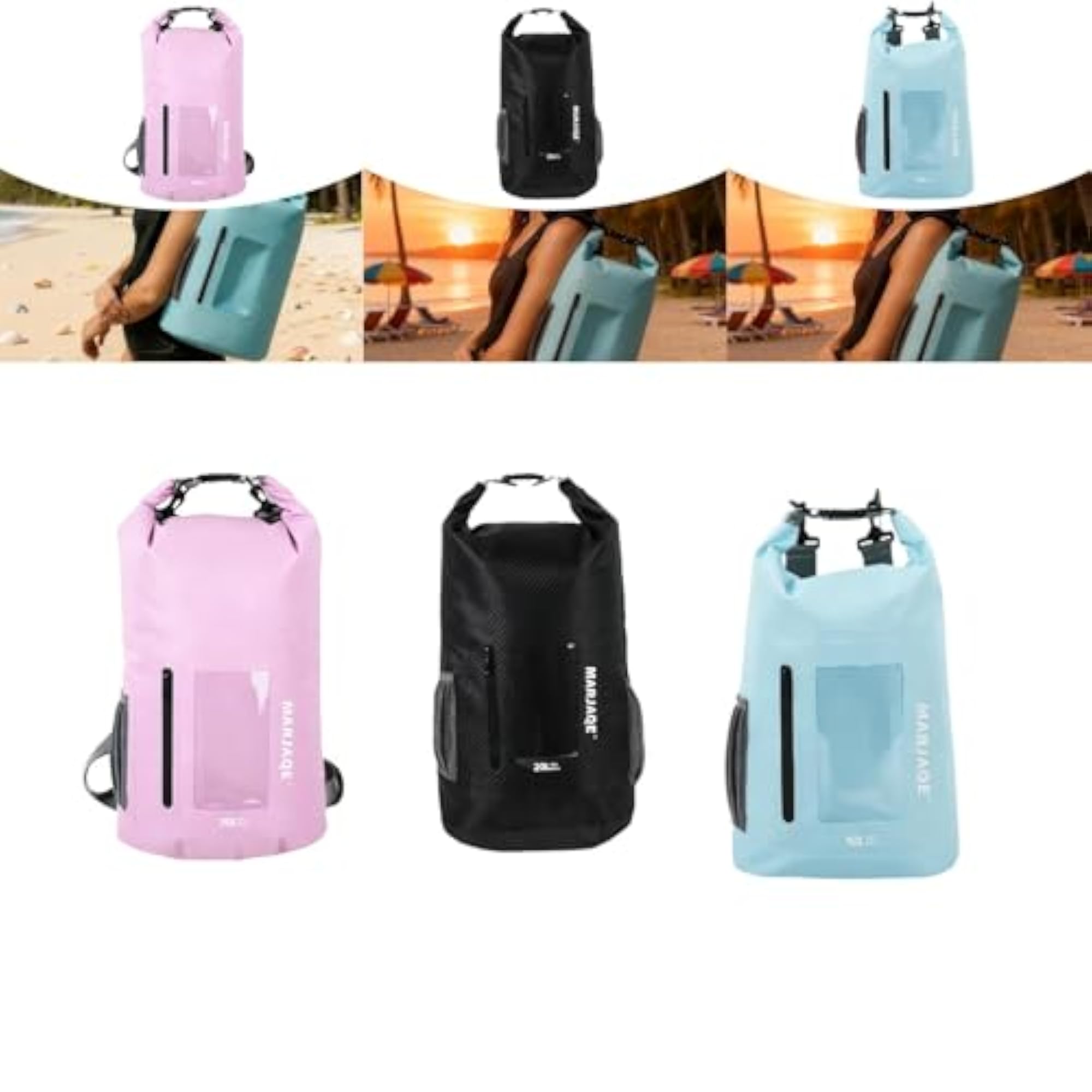 Dry Bag Organizer Roll Top Waterproof Backpack for Rafting