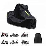 【4 bandes réfléchissantes】 - La housse de moto est livrée avec 4 bandes réfléchissantes. 2 à l'avant et les 2 autres des deux côtés. Il est plus facile de retrouver votre moto dans l'obscurité, ce qui améliore considérablement la sécurité et prévient les accidents. La couleur vive décore également la couleur noire pure.