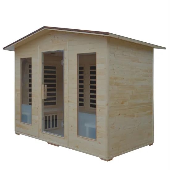 Bagno Italia Sauna infrarossi 250x150 cm da esterno con 14 piastre cromoterapia radio bluetooth