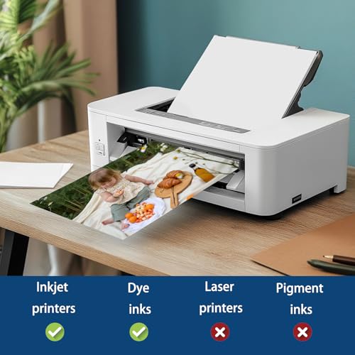 Ditwis 50 Blatt Fotopapier A4 200g/m², Glänzend Druckerpapier (21 x 29,7 cm) für Drucker, Dickes Papier zum Drucken für Fotos, Bildern, Flyern