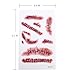 Tinuos Horror Realistic Fake Bloody Wound Stitch Scar Scab Waterproof Temporary Tattoo Sticker Halloween Masquerade Prank Makeup Props-5PC 5PCs