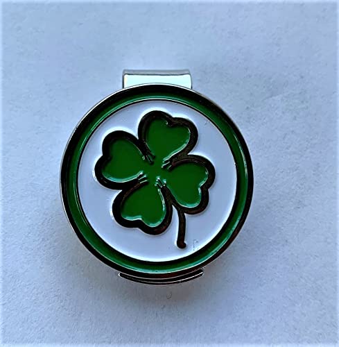 Four Leaf Clover Golf Ball Marker w/Silver Hat Clip