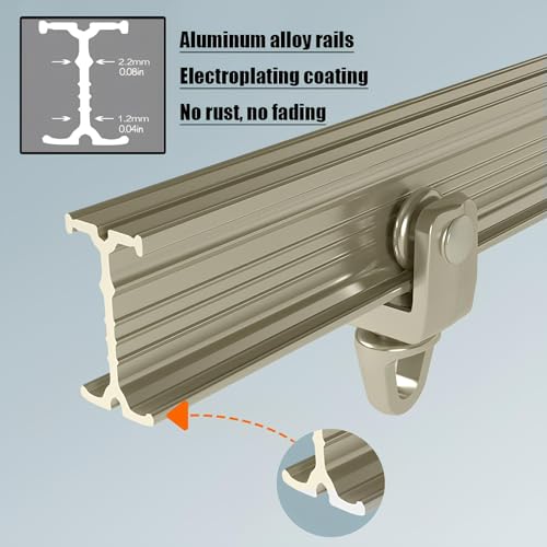 Rail de plafond flexible pour rideau de fenêtres d'angle et solutions de draperie 5m