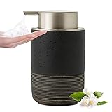 Ceramic Foam Hand Soap Dispenser, 12Oz Countertop Lotion Dispensers for Bathroom with Easy-to-Press
