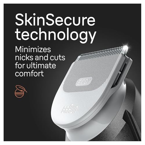 Image of Braun Body Groomer Series 5 5360,Body Groomer Hair Trimmer For Men,For Chest,Armpits,Groin,Skinsecure Technology For Gentle Use&Clean Shave Attachment,Waterproof,Cordless With 100-Min Run Time