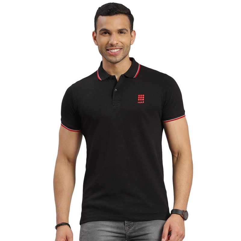 Image of ROCK.IT Men's Solid Slim Fit T-Shirt