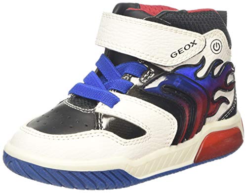 Geox J INEK Boy C, Zapatillas Altas Niños, Blanco (White/Royal C0556), 24 EU