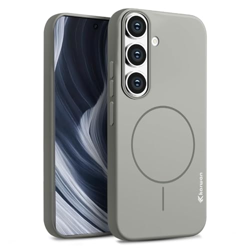 Image of KARWAN? Magnetic Wireless Ultra Slim-Fit Back Case Cover for Samsung Galaxy S25 FE |Hard PC Case Cover| Ultra-Thin & Light Weight with [Ultra Premium Feel] (6.7 inch) (Grey)