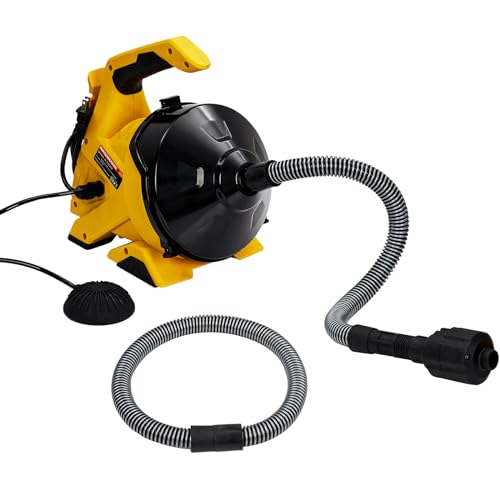 Spirale électrique de déboucheur de canalisation 9 m - Pour tuyaux 20-50 mm - Avec tête de perçage - Idéal pour évier, toilette, baignoire - Nettoyage...
