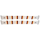 100% Acryl Ciffre - Deutschland Fußball Schal Deutschlandschal - 2 er Set Weiß