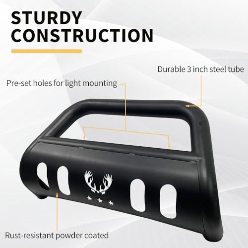 Image of MAXDOM Bull Bar Fits For Nissan Frontier Pickup Truck Black (22-24 Models, Black)