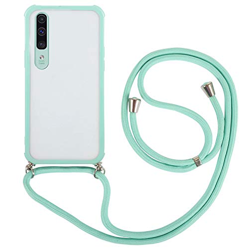 BESTCASESKIN Collier Coque Compatible pour Samsung Galaxy A50 étui téléphone avec Cordon, Housse Lanyard Case Holder, Cover Necklace -Vert