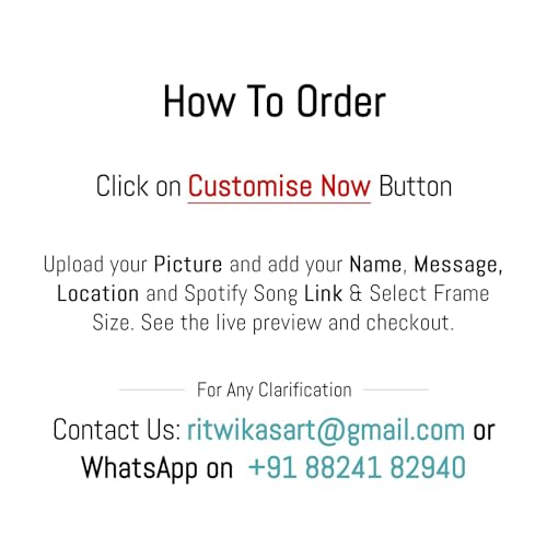 Image of Ritwika's Personalized Picture Frame With Long Distance Map - With Your Photo, Name, Message, Place And Song | For Couples and Friends | In Two Size 9.5 x 13.5 and 13.5 x 19.5 Inch, Set of 1