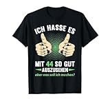 T-Shirt 44. Geburtstag Herren Damen 44 Jahre Deko