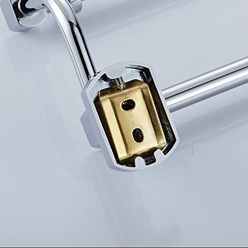 Barre porte-serviettes murale en cuivre design élégant double rangée - 5