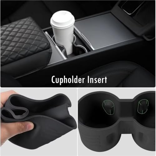 Support gobelet Tesla Model 3 Highland 2024 2025 et boîte rangement console - 3