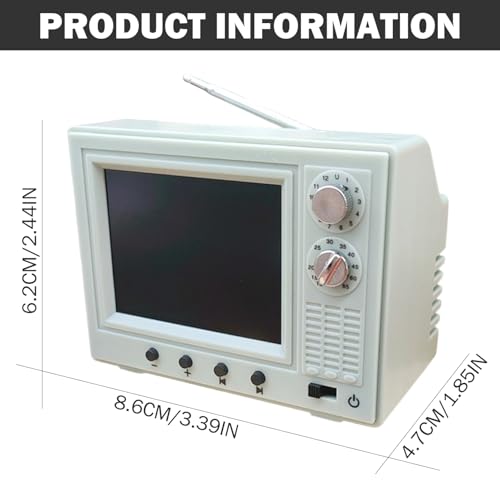 Mini TV USB 1:12 dotée d'un écran LCD et d'une antenne réglable à 180°