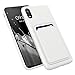 kwmobile Funda con Tarjetero Compatible con Apple iPhone XR - Carcasa Protectora de TPU Suave - Blanco