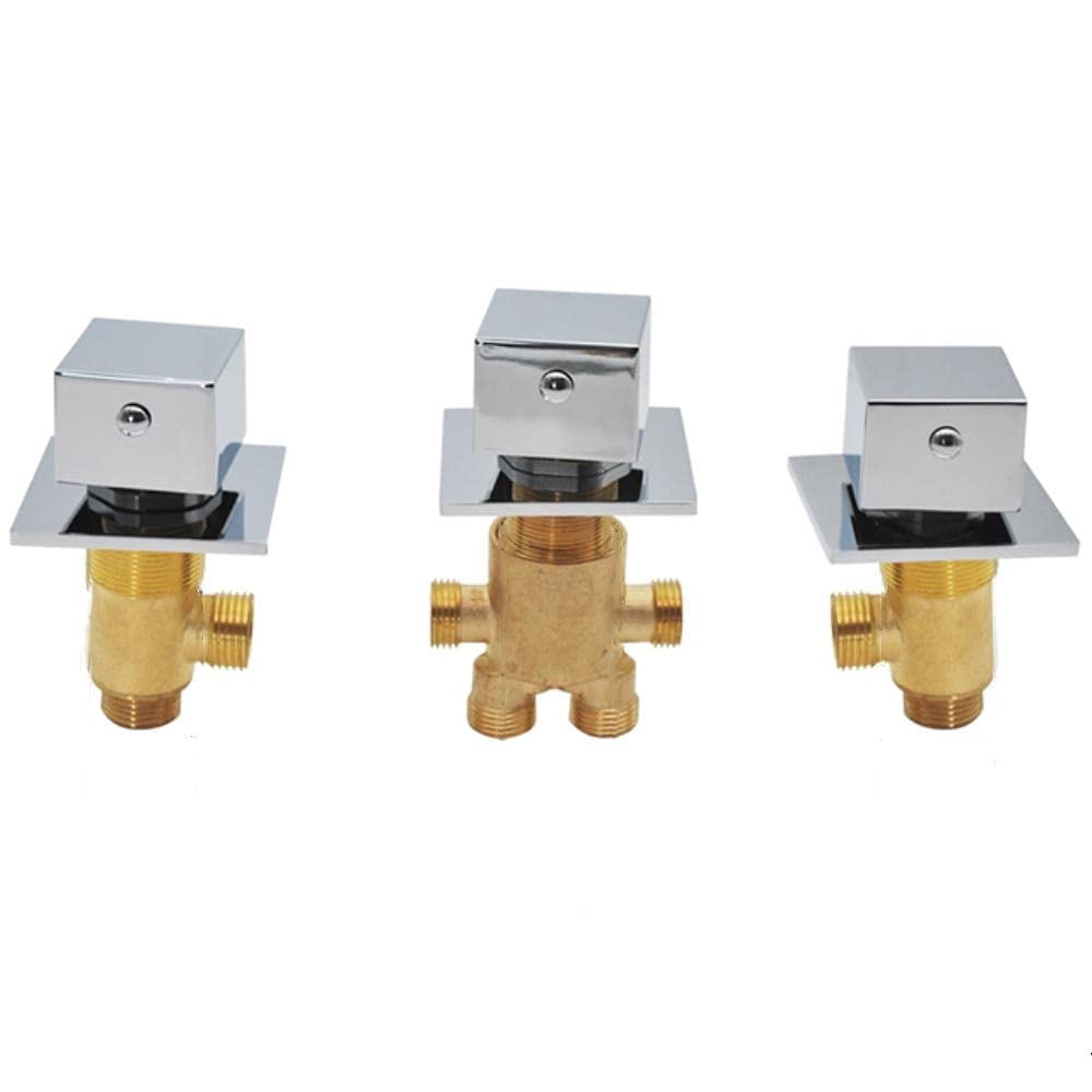 AFUDER Split Piece Bathtub Waterfall Tap Shower Bath Mixer Faucet Way Diverter Control Valve Brass Cold Hot Water Mixer