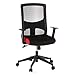 Produktbild hjh OFFICE 653130 Bürostuhl LAVITA Stoff/Netz Schwarz/Rot Drehstuhl ergonomische Rückenlehne, Armlehnen verstellbar