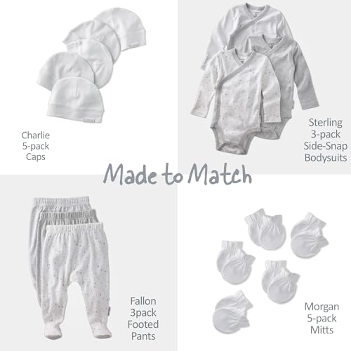 Unisex-Baby Fallon 3-Pack Footed Pants 100% Organic Cotton Bottoms for Baby Boys & Girls - Image 6