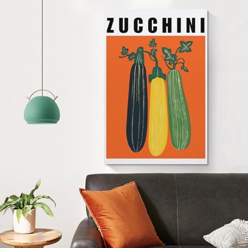 Zucchini Vegetable Art affiche moderne salon de thé salle à manger - 4