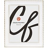 Craig Frames Victoria, 11x14 Picture Frame, Ornate White and Gold