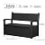 PatioZen 70 Gallon Storage Bench Deck Box Waterproof Lockable,Outdoor Storage Furniture for Patio,Garden and Porch,Tools and Cushions?Black?