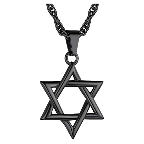 GoldChic Jewelry Black Star of David Pendant Cover