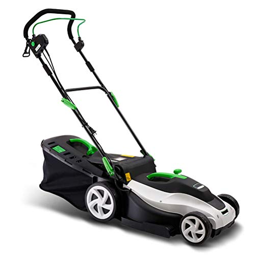 Electric Lawn Mower, Hand-Held Grass Cutter with Blades, 6 Levels Adjust Mower Height Folding Design, Small Home Garden Tools