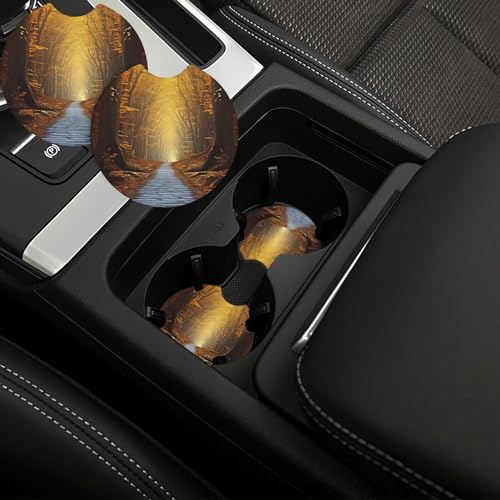 Portavasos para carro 2 unidades negro neopreno miniatura 1