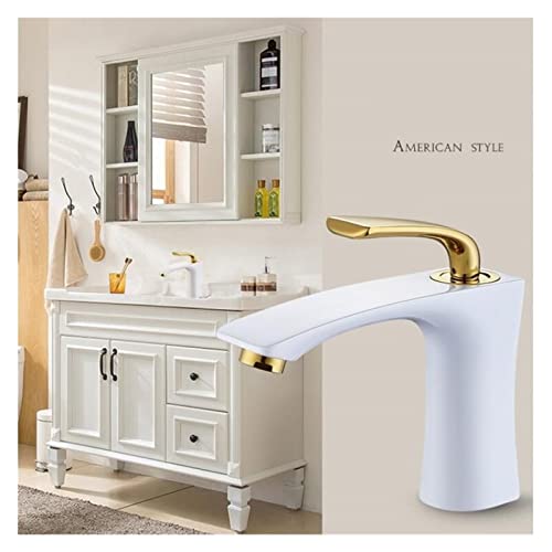 Robinet d'eau mélangeur d'eau de lavabo anti-éclaboussure bicolore - 5