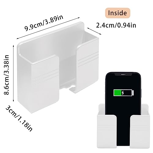 LhyBtm Wandhalterung Handy Ladegerät Halterung, 2 Stück, Weiß, 9,9 cm x 2,3 cm x 8,7 cm, Kunststoff, Wandmontage, für Mobiltelefone, Wohnzimmer, Schlafzimmer