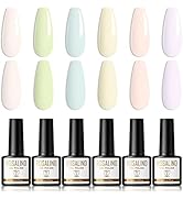 ROSALIND Nagellack Rosa Pink Grün Blau Lila Gel Nagellack 6pcs Nagellack Set 8ml Shellac Nagellac...