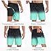 BLATIAL Mens Swim Trunks with Compression Liner 2 in 1 Quick Dry Swimming Shorts Swimwear Bathing Suits with Pockets, 7 inch-Black Blue, L