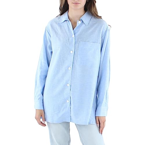 Image of Anne Klein Women's Oxford Shacket W /Chest Pkt