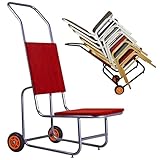 Construction : Ce chariot porte-chaises est fabriqué en tubes d'acier robustes, conçus pour s'adapter à la structure des chaises empilées. Son cadre solide et facile à manipuler permet de le glisser sans effort sous les chaises empilées et de les soulever pour un transport aisé. C'est un outil idéal pour les grands événements commerciaux et les restaurants.
