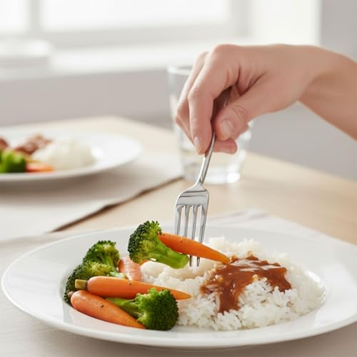 Image of 10 Pcs Silver Cutlery Set for Dining Table the Perfect Mirror Polish Hevy Duty Tableware Including Dinner Spoons, Dinner Forks, Dinner Knives, Dessert Spoons & Dessert Forks