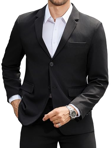 Men's Blazer Slim Fit Casual Sport Coat, Two Button Lightweight Suit Jacket, Ideal for Business, Daily & Wedding
