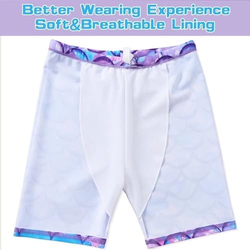 Image of WAWSAM 2 Pieces Girls Rash Guard Toddler Swimsuit Girl Swimsuit Short Sleeve Bathing Suit for 3-6 Years