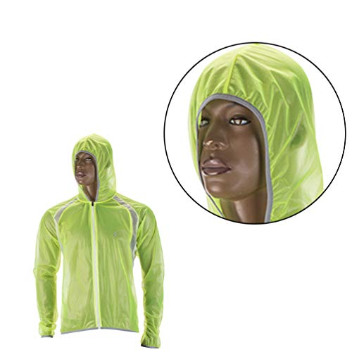 Garneck Casaco de chuva para ciclismo com capuz e corta-vento à prova d'água para homens, mulheres,