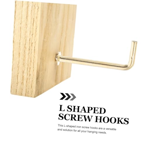Image of Toyvian DIY Picture Hanging Hardware 20 Pcs Mini l Hooks Self Tapping Screws Metal Right Angle Screw Hooks