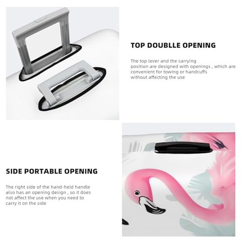 Pink Flamingo Luggage Cover Personalized Elastic Washable Suitcase Cover Luggage Protector Auti-Scratch Suitcase Case Protector Fits 18-32 Inch Luggage4
