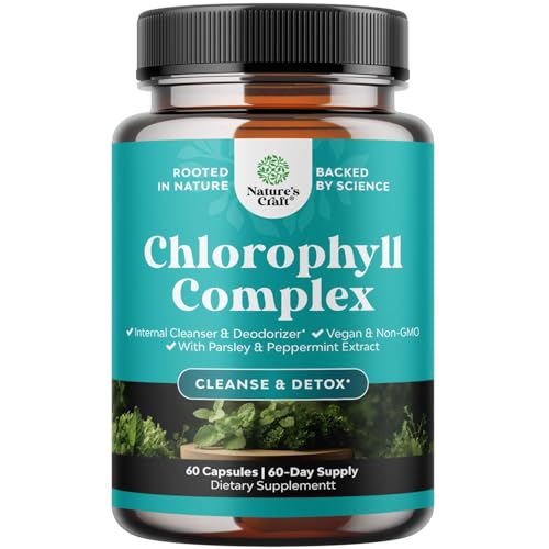 Chlorophyll Complex Capsules Internal Deodrant Pills- 60 Count