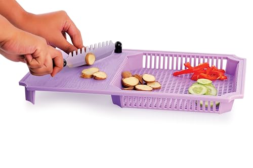 Image of Anjali Fantast Cut & Wash Deluxe Purple Black Polypropylene Plastic ABS & Nylon with Tempered Magnetic Stainless Steel Blade Used for Cutting Chopping & Slicing - HZCW01(P)