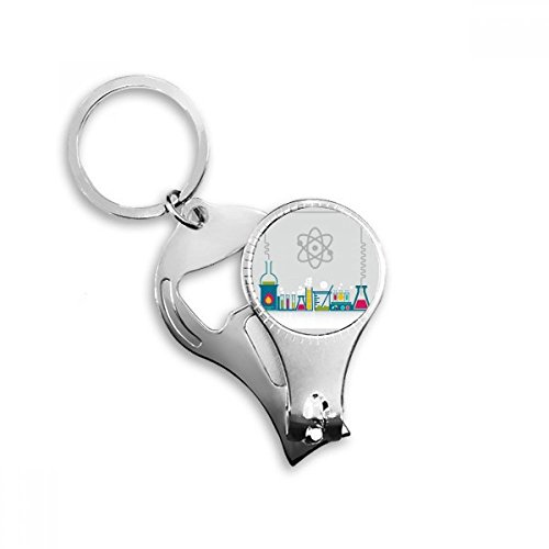 Chemical Reaction Vessel Tool Chemistry Nail Nipper Ring Key Chain Bottle Opener Clipper