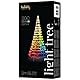 Twinkly Lichterbaum 3D 3 Meter, Flacher Weihnachtsbaum für Türen und Wände im Innen- und Außenbereich, 300 Kartierbare RGB- und Weiße LEDs, Kompatibel mit Alexa und Google Home, IP44, App-Steuerung