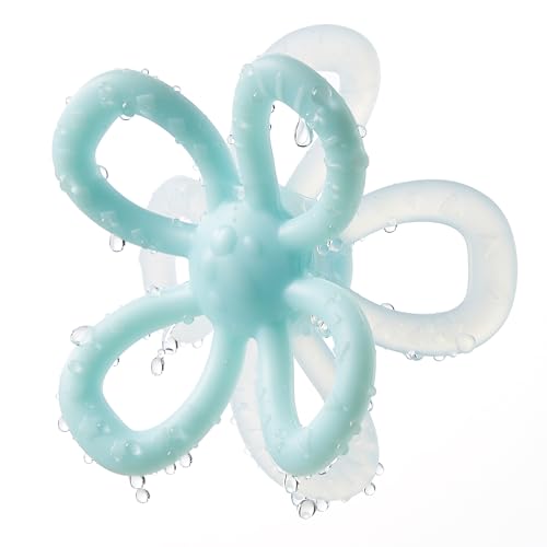 Image of KUB Teethers for Babies 3-12 Months, Baby Teething Relief, Teether Toys, Teething Mittens 3-12 Months for Infant Blue