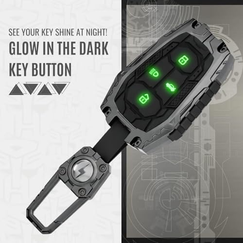 Image of Metal Keycover for Punch, Harrier, Altroz, Nexon, New Safari, Bolt, Tiago, Tigor 4 Button Smart Key